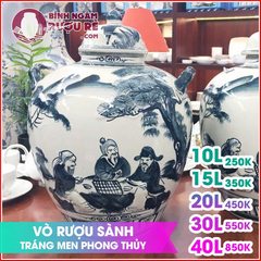 Bình ngâm rượu 30L men xanh
