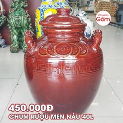 Chum ngâm rượu 40L giá rẻ men nâu