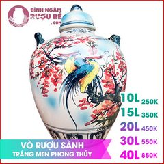 Vò ngâm rượu tráng men màu 20L